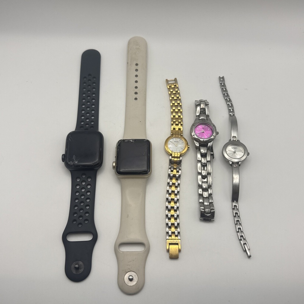 Lot of 5 Watches Apple Watch Included For Parts/Repair AS-IS Untested